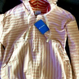 NWT Columbia women’s size small striped hoodie